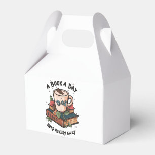 Ein Buch am Tag hält die Realität fern Geschenkschachtel