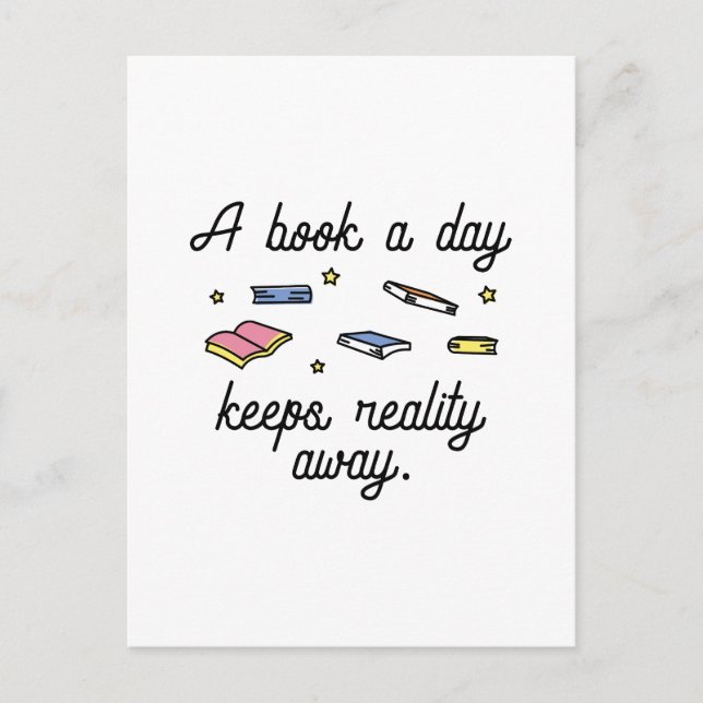 Ein Buch am Tag Postkarte (Vorderseite)