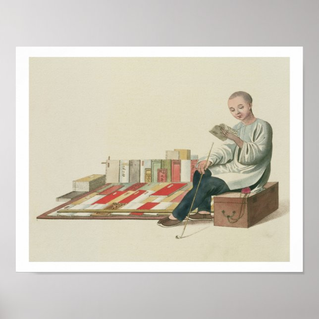 ein Buchhändler, Platte 6 von "Das Kostüm der Chin Poster (Vorne)