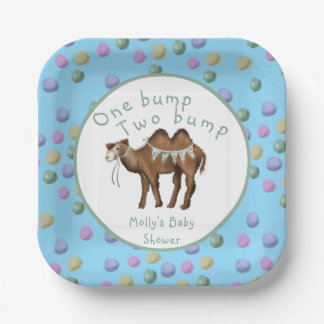 Ein Buckel Zwei Buckel Zwillinge-Baby-Party Pappteller