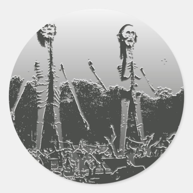 Ein buddhistischer Hell-Sticker Runder Aufkleber (Vorderseite)