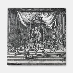 Ein buddhistischer Tempel, eine Illustration Magnet