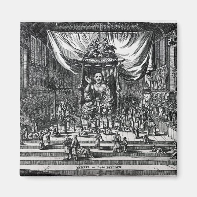 Ein buddhistischer Tempel, eine Illustration Magnet (Vorne)