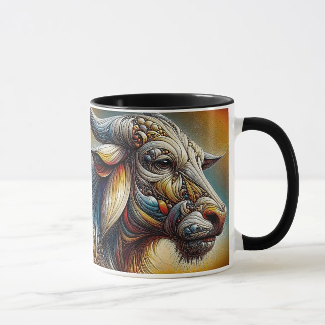 Ein Büffelbild. Tasse (Rechts)