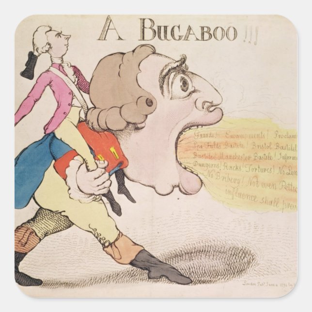 Ein Bugaboo!! Quadratischer Aufkleber (Vorderseite)