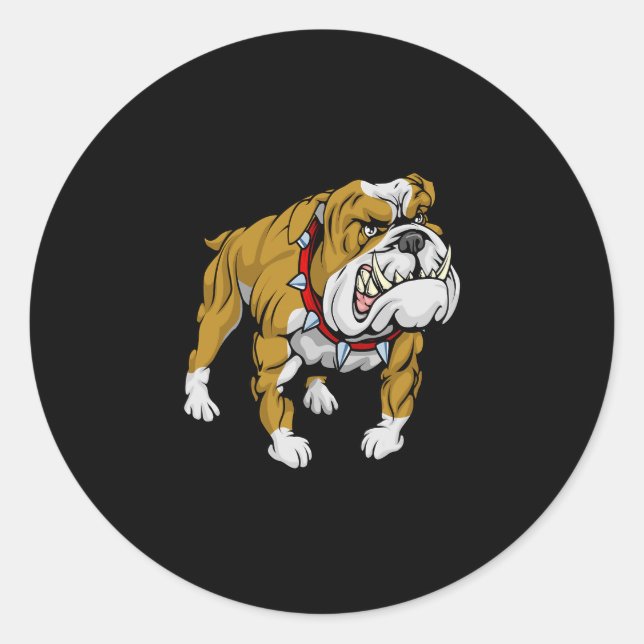 Ein Bulldogge über 17 Runder Aufkleber (Vorderseite)