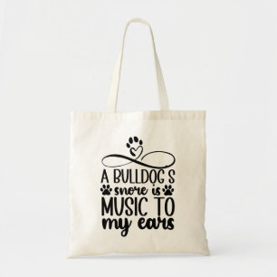 Ein Bulldoggen ist Musik zu meinem Ohrangebot Tragetasche
