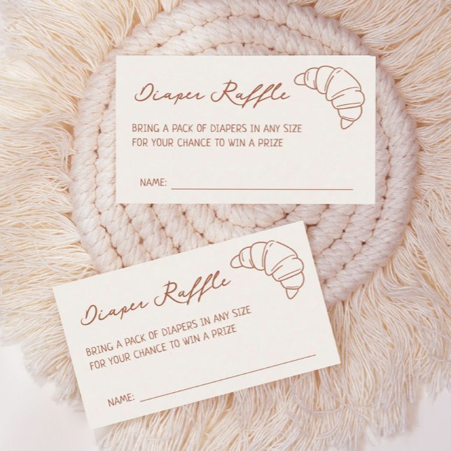 Ein Bun in der Oven Baby Duschdusche Windeln Raffl Begleitkarte (Von Creator hochgeladen)