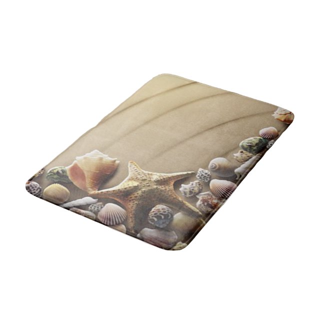 Ein Bündel Seashells Badematte (Schrägansicht)