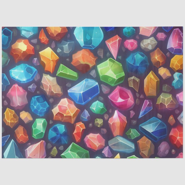 Ein buntes Design der Gem-Serie 10 Seidenpapier (Vorderseite)