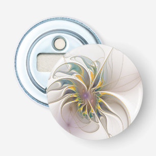 Ein buntes Fraktal-Ornament. Abstrakte Blume Flaschenöffner