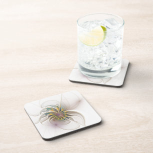 Ein buntes Fraktal-Ornament. Abstrakte Blume Getränkeuntersetzer