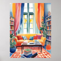 Ein buntes Leseknook-Matisse-Poster