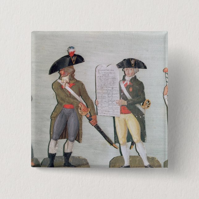 Ein Bürger bereit zu kämpfen und ein Bürger Button (Vorderseite)