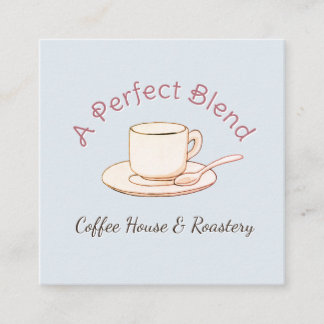 Ein Café mit perfekter Mischung Elegante minimalis Quadratische Visitenkarte