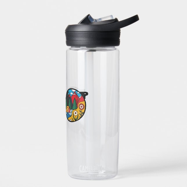 Ein Camping-Abenteuer Trinkflasche (Links)