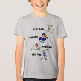 Ein Can Toucan Rot Can Blau Can Kinder T-Shirt Tri-Blend Shirt