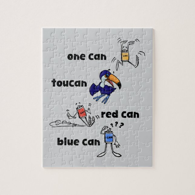 Ein Can Toucan Roter Can Blauer Can 110-Teile-Puzz Puzzle (Vertikal)