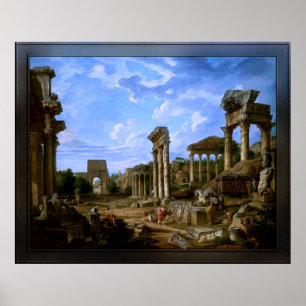 Ein Capriccio des Forum Romanum von Giovanni Panni Poster