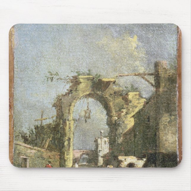 Ein Capriccio - Ruinen, 18. Jahrhundert Mousepad (Vorne)