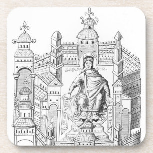 Ein Carlovingian König in seinem Palast, Wi Getränkeuntersetzer