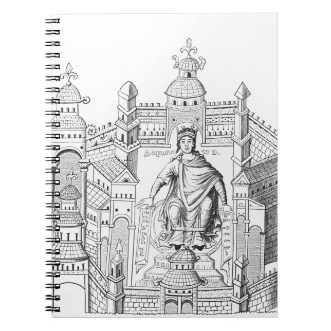 Ein Carlovingian König in seinem Palast, Wi Notizblock (Vorderseite)