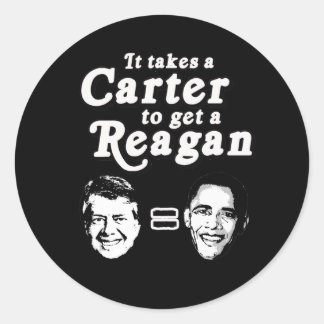 Ein Carter braucht einen Reagan Runder Aufkleber