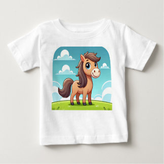 Ein Cartoon Baby Hourse Design Baby T Shirt. Baby T-shirt