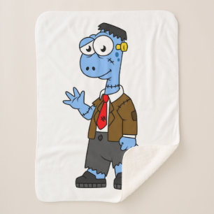 Ein Cartoon Brontosaurier verkleidete sich als Fra Sherpadecke