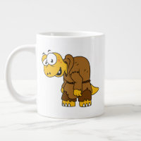 Ein Cartoon Dinosaurier Hunchback.