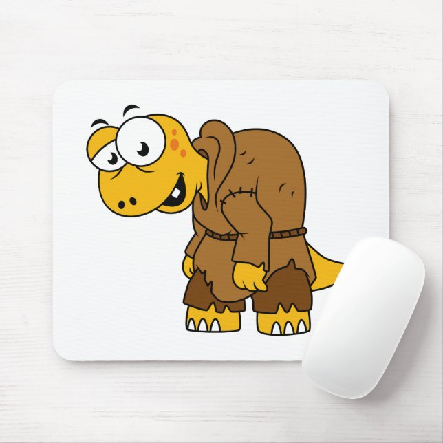 Ein Cartoon Dinosaurier Hunchback. Mousepad (Mit Mouse)