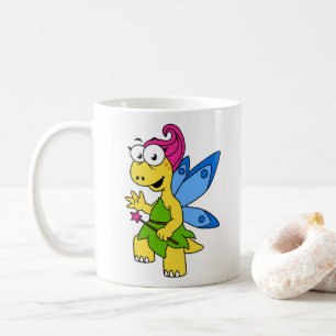 Ein Cartoon Fairysaur Dinosaurier. Kaffeetasse