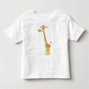 Ein Cartoon Giraffe Kinder T - Shirt