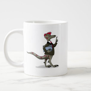 Ein Cartoon Iguanodon Clerk. Jumbo-Tasse