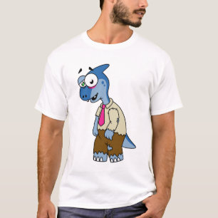 Ein Cartoon Parasaurolophus, der als Zombie verkle T-Shirt
