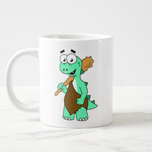 Ein Cartoon Tyrannosaurus Rex Caveman. Jumbo-Tasse (Links)