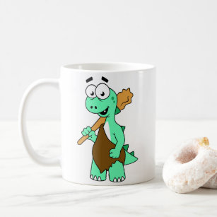 Ein Cartoon Tyrannosaurus Rex Caveman. Kaffeetasse