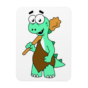 Ein Cartoon Tyrannosaurus Rex Caveman. Magnet