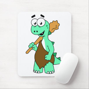 Ein Cartoon Tyrannosaurus Rex Caveman. Mousepad