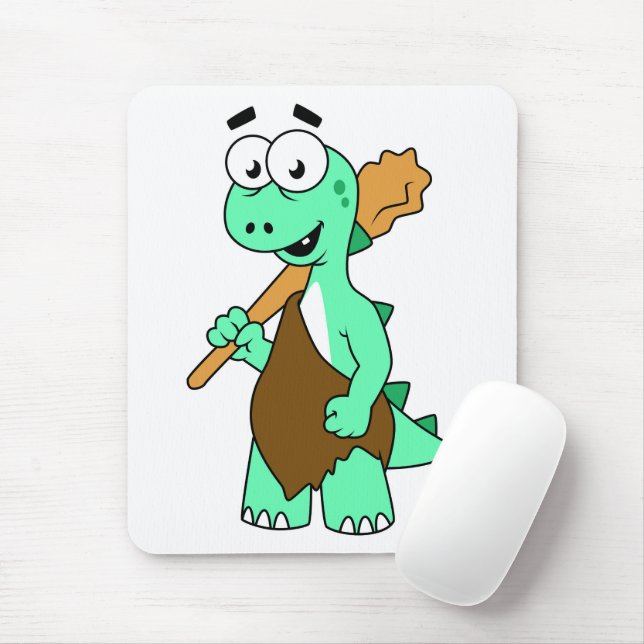 Ein Cartoon Tyrannosaurus Rex Caveman. Mousepad (Mit Mouse)