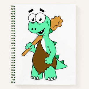 Ein Cartoon Tyrannosaurus Rex Caveman. Notizbuch
