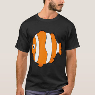 Ein cartoonartiger runder Clownfisch im Kugli-Stil T-Shirt