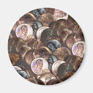 Ein Cent Penny Spread Hintergrund Magnet