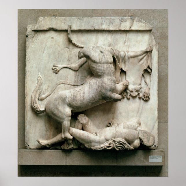 Ein Centaur, der über einen Lapith triumphiert Poster (Vorne)