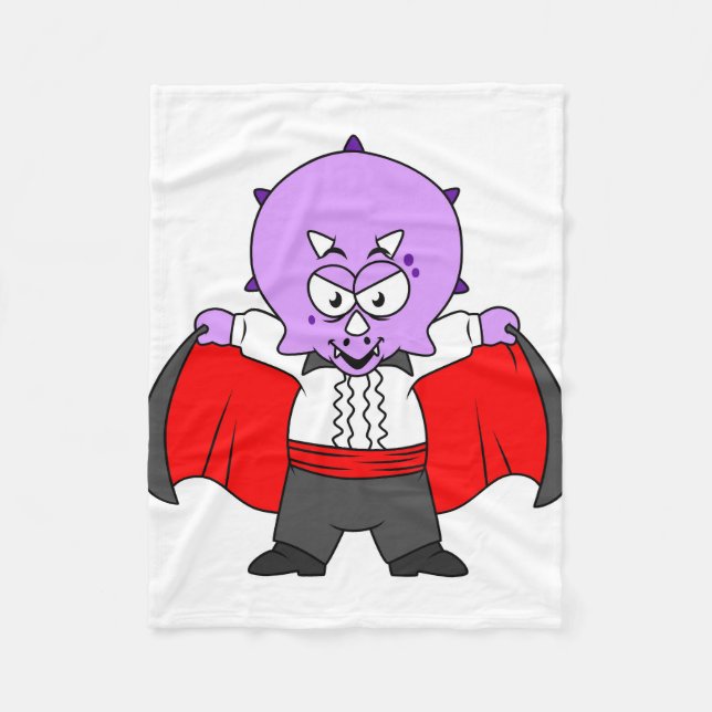 Ein Ceratops Dinosaurier verkleidete sich als Graf Fleecedecke (Vorderseite)