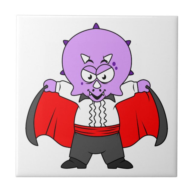 Ein Ceratops Dinosaurier verkleidete sich als Graf Fliese (Vorderseite)