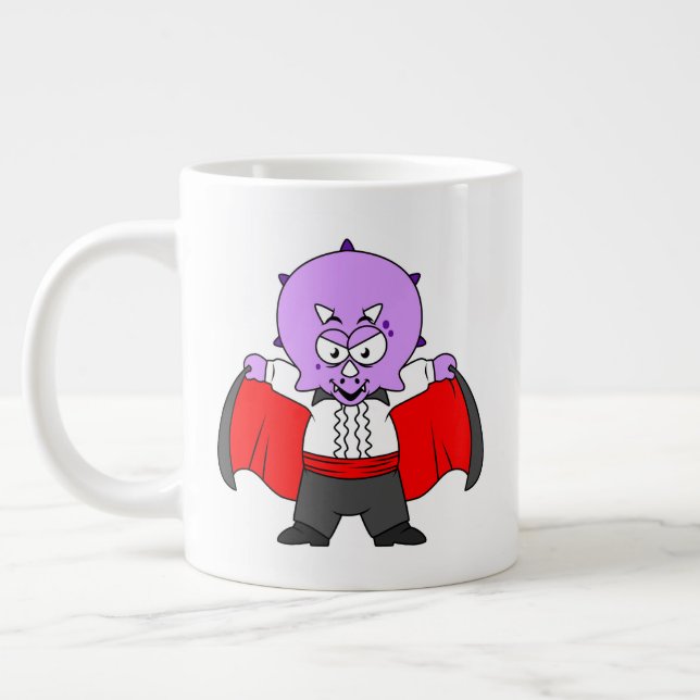 Ein Ceratops Dinosaurier verkleidete sich als Graf Jumbo-Tasse (Links)