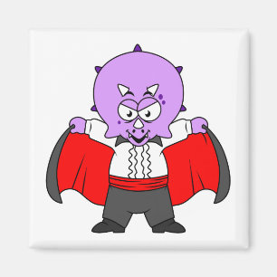 Ein Ceratops Dinosaurier verkleidete sich als Graf Magnet