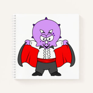 Ein Ceratops Dinosaurier verkleidete sich als Graf Notizbuch