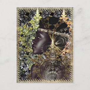 Ein Chamäleon-Glow-Postkartenmotiv für eine Jungle Postkarte